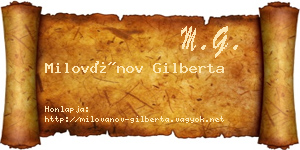 Milovánov Gilberta névjegykártya